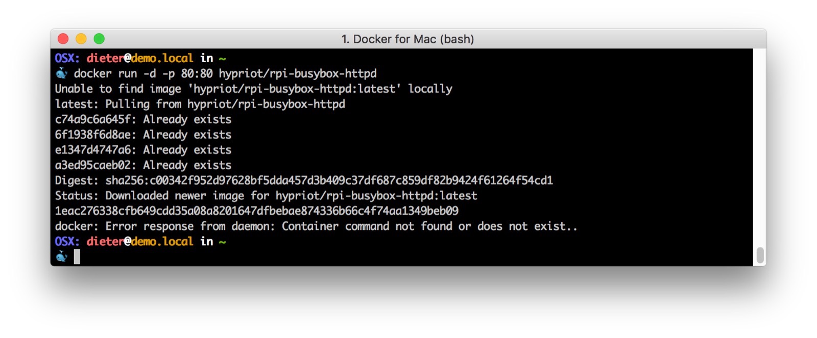 Docker for Mac