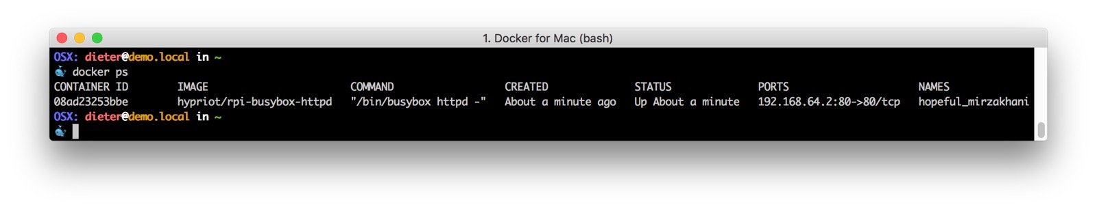 Docker for Mac