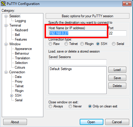 Screenshot-putty-login