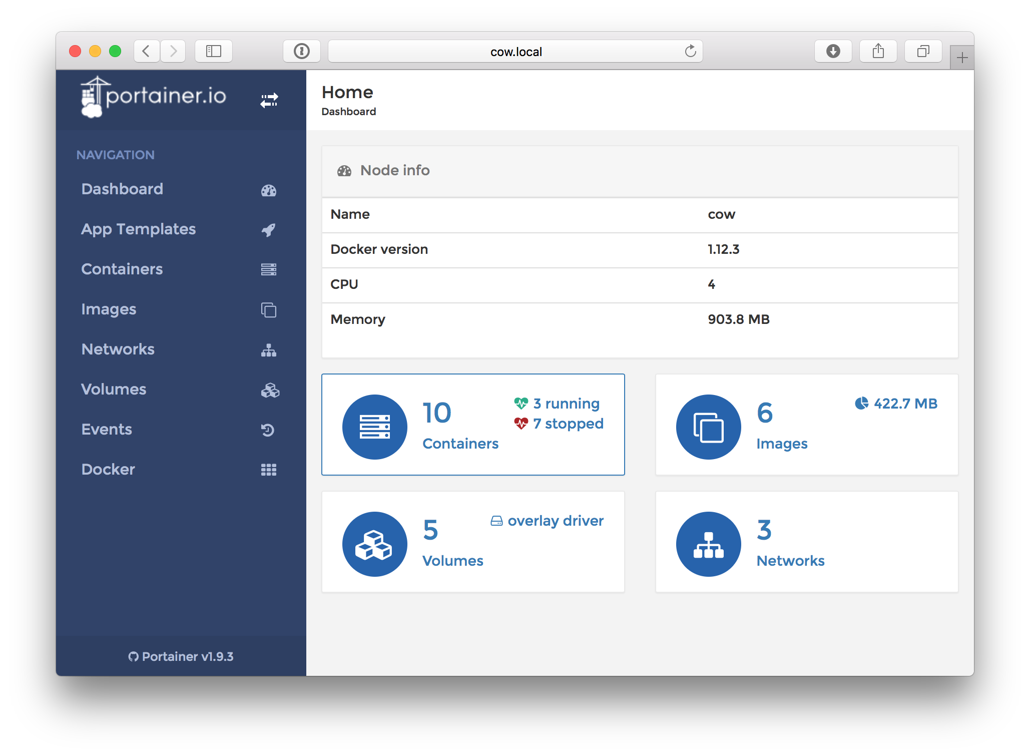 Portainer Dashboard