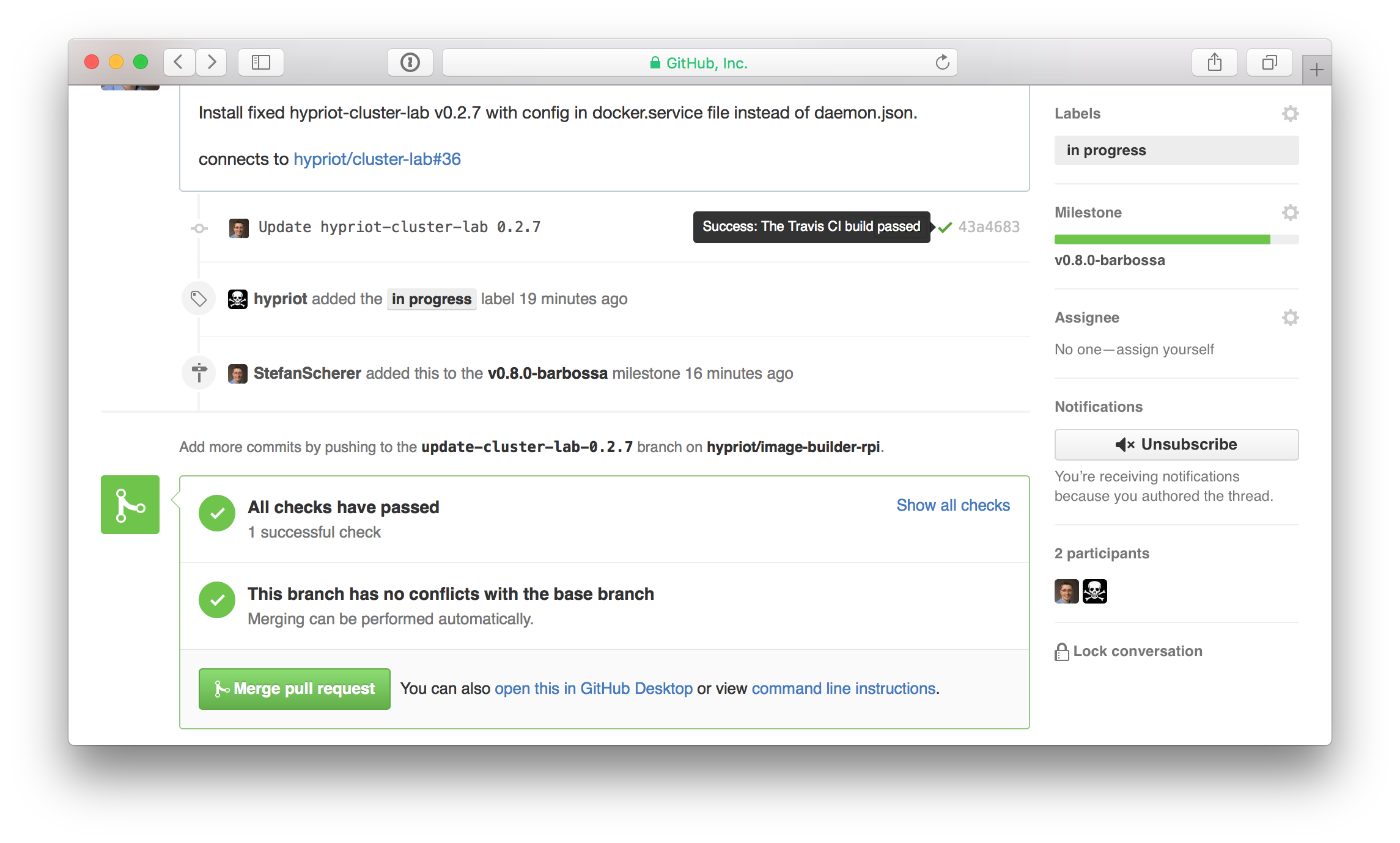 pull request successful