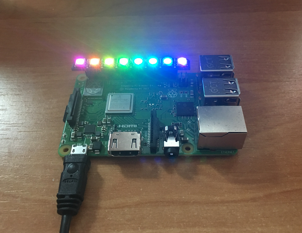 Raspberry Pi 3 B+ with rainbow service